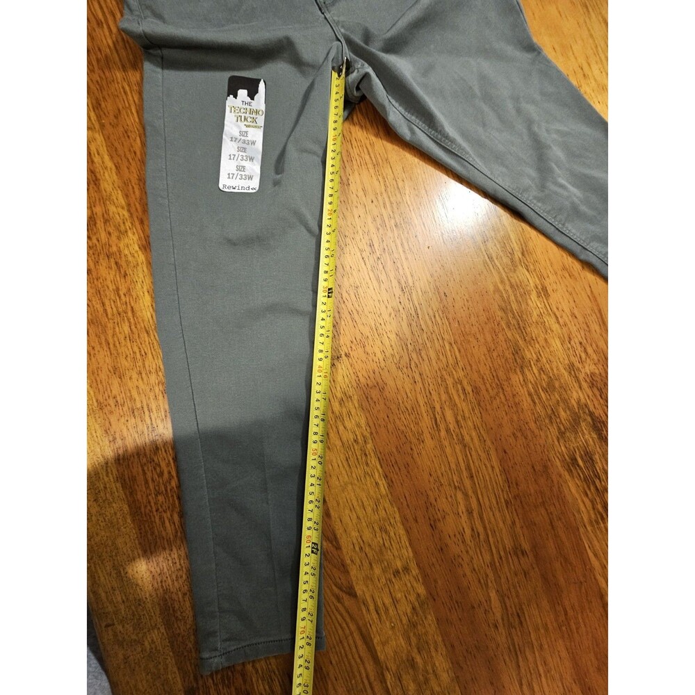 NWT Rewind The Techno Tuck Mid Rise Skinny Pants Jeans Olive Green 17 33W Plus - Picture 5 of 10